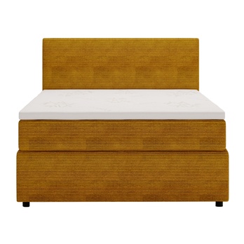 Posteľ s matracom a topperom SLEEP NEW horčicová, 140x200 cm 1