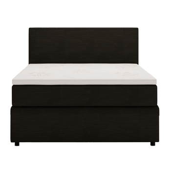 Posteľ s matracom a topperom SLEEP NEW čierna, 140x200 cm 1