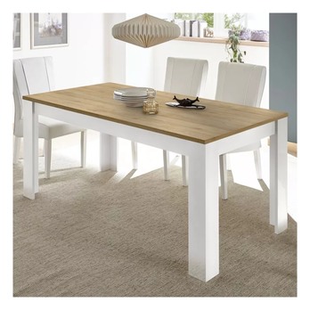 Jedálenský stôl SLIM 6 dub svetlý/biela lesklá 1