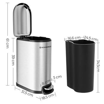 Odpadkový kôš SLIM antikoro, 10 l 7