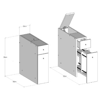 Kúpeľňová skrinka SMART biela 4