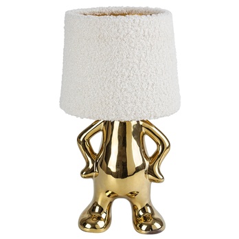 Stolná lampa SMURFY krémová/zlatá 2