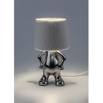 Stolná lampa SMURFY krémová/strieborná 3