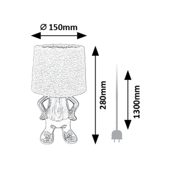 Stolná lampa SMURFY krémová 5