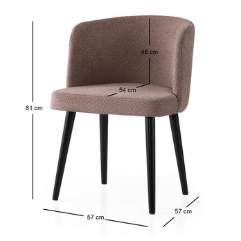 Jedálenská stolička SOFT béžová/čierna, sada 4 ks 3