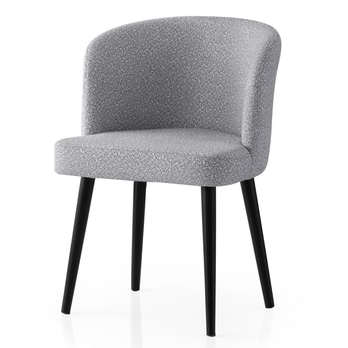 Jedálenská stolička SOFT sivá/čierna, sada 4 ks 1