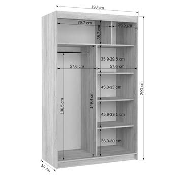 Šatníková skriňa SOLAL čokoládová 4