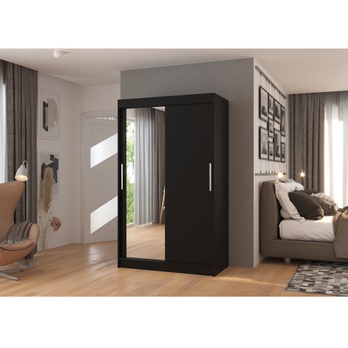 Šatníková skriňa SOLAL čierna 1