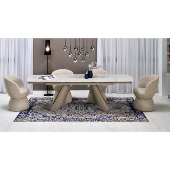 Jedálenský stôl SOLAX travertín/kašmírová 12