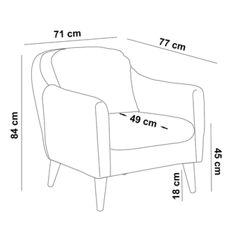Kreslo SOLI svetlohnedá 2
