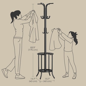 Stojanový vešiak SOLID čierna 6