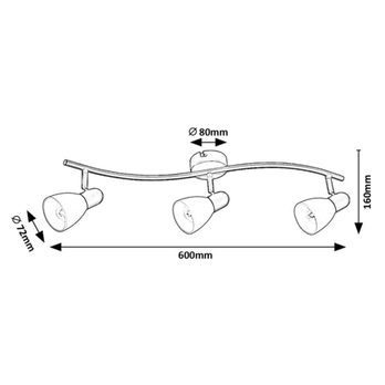 Bodové svietidlo SOMA 3 čierna/biela 5