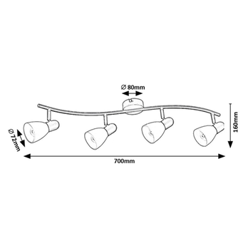 Bodové svietidlo SOMA čierna/biela 5