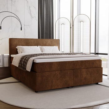 Posteľ boxspring SONIA PLUS hnedá, 160x200 cm 1