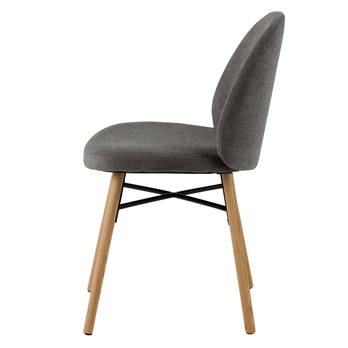 Jedálenská stolička SOPHIA tmavosivá/matný dub 2