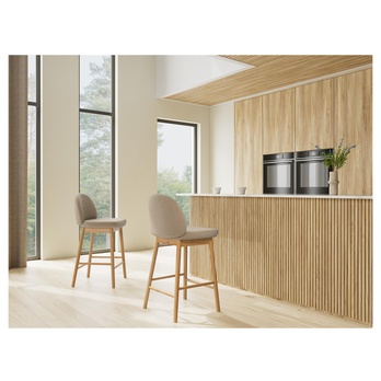 Barová stolička SOPHIA béžová/matný dub 1