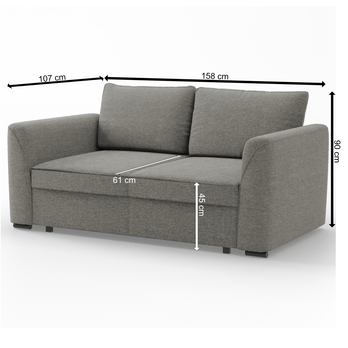 Pohovka SORA 120 sivá 4