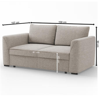 Pohovka SORA 120 béžová 3