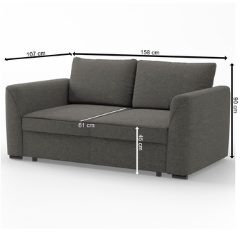 Pohovka SORA 120 sivohnedá 3