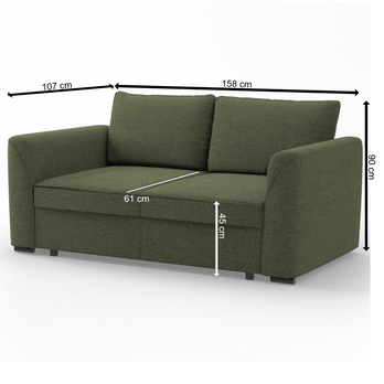 Pohovka SORA 120 olivová 3