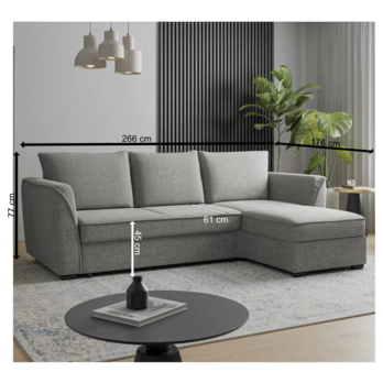 Sedacia súprava SORA R 160 pravá, sivá 2