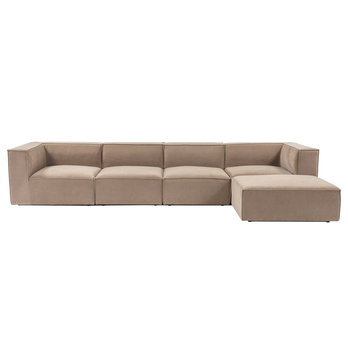 Pohovka s taburetom SORA cappuccino 3