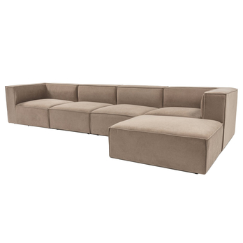Pohovka s taburetom SORA cappuccino 7