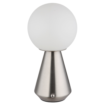 Vonkajšia stolná lampa SORA strieborná/biela 5