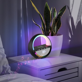 Stolná lampa s reproduktorom SOUNDRA čierna 1