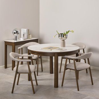 Jedálenský stôl SOUTHAMPTON 120 krémová/dymová 1