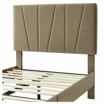 Posteľ s roštom SOVONO béžová, 90x200 cm 1