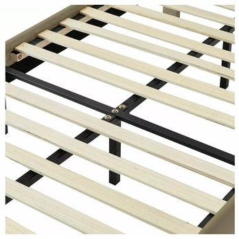 Posteľ s roštom SOVONO béžová, 90x200 cm 2