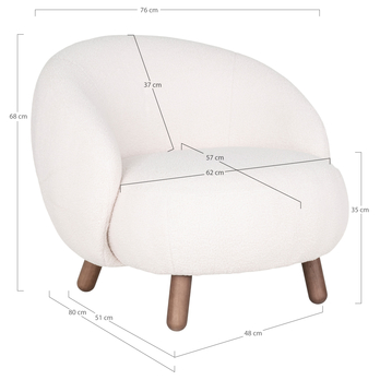 Kreslo SOVUNO biela 7