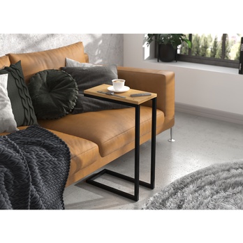 Prístavný stolík SPARK čierna/dub artisan 1