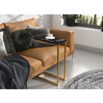 Prístavný stolík SPARK zlatá/čierna 1