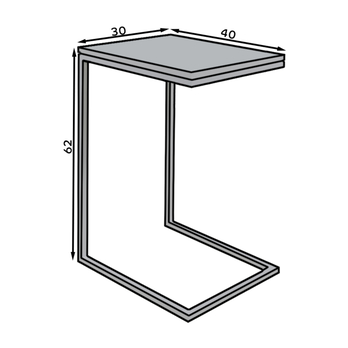 Prístavný stolík SPARK zlatá/čierna 2
