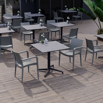 Jedálenská stolička SPECTO sivá, sada 4 ks 1