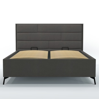 Posteľ s roštom SPECTRAL 1 tmavosivá, 160x200 cm 3