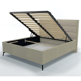 Posteľ s roštom SPECTRAL 1 sivobéžová, 140x200 cm 2