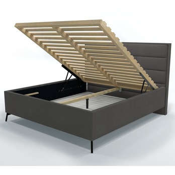 Posteľ s roštom SPECTRAL 2 tmavosivá, 160x200 cm 2