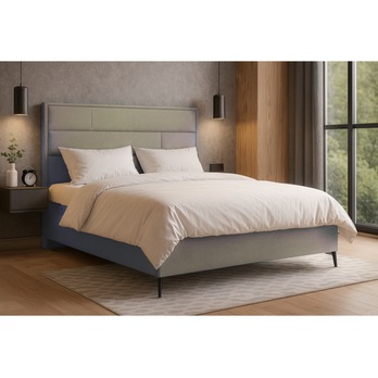 Posteľ s roštom SPECTRAL 2 sivobéžová, 140x200 cm 1