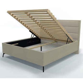 Posteľ s roštom SPECTRAL 2 sivobéžová, 140x200 cm 2