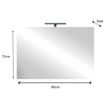 Zrkadlo s osvetlením SPICARO bez rámu 1