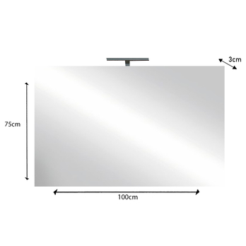 Zrkadlo s osvetlením SPICARO bez rámu 1