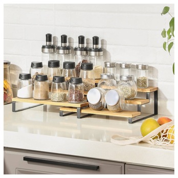 Polica na korenie SPICE prírodná/čierna 1