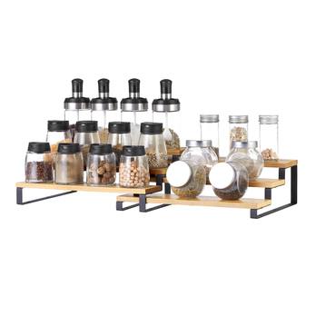 Polica na korenie SPICE prírodná/čierna 2