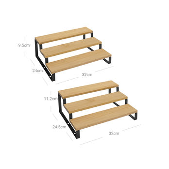 Polica na korenie SPICE prírodná/čierna 5