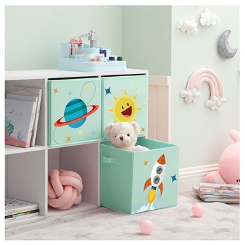Detské úložné boxy SPICE zelená, sada 3 ks 1