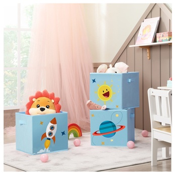 Detské úložné boxy SPICE modrá, sada 3 ks 2