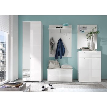 Lavica/skrinka na topánky SPICE biela 1